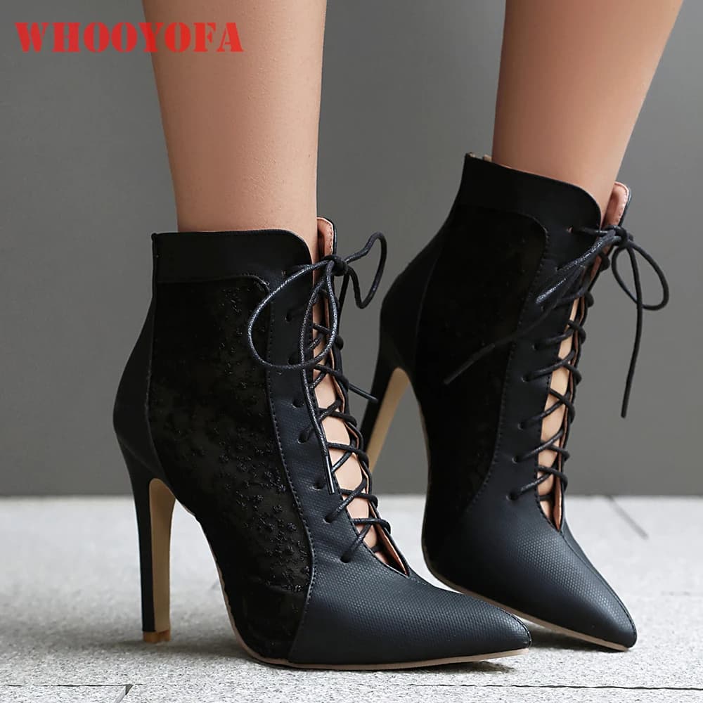 2025 Nuova moda estiva Nero Viola Sandali da donna Punta a punta Tacchi alti gladiatore Scarpe eleganti da donna Plus Big Size 12 43 46 48