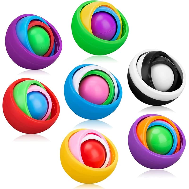 3PCS Spinner Gyro Ball Infinite Flip Rotante Universale Calmante Ansia ADHD Alleviare Lo Stress Agitarsi Giocattoli Dito Adulti Adolescenti