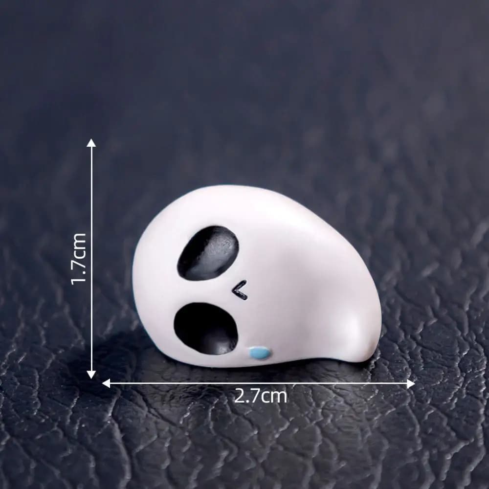 Ghost Mini Pumpkin Resin Black Cat Bat Hallowmas House Accessories Miniature Scene Skull Halloween Ghost Miniatures
