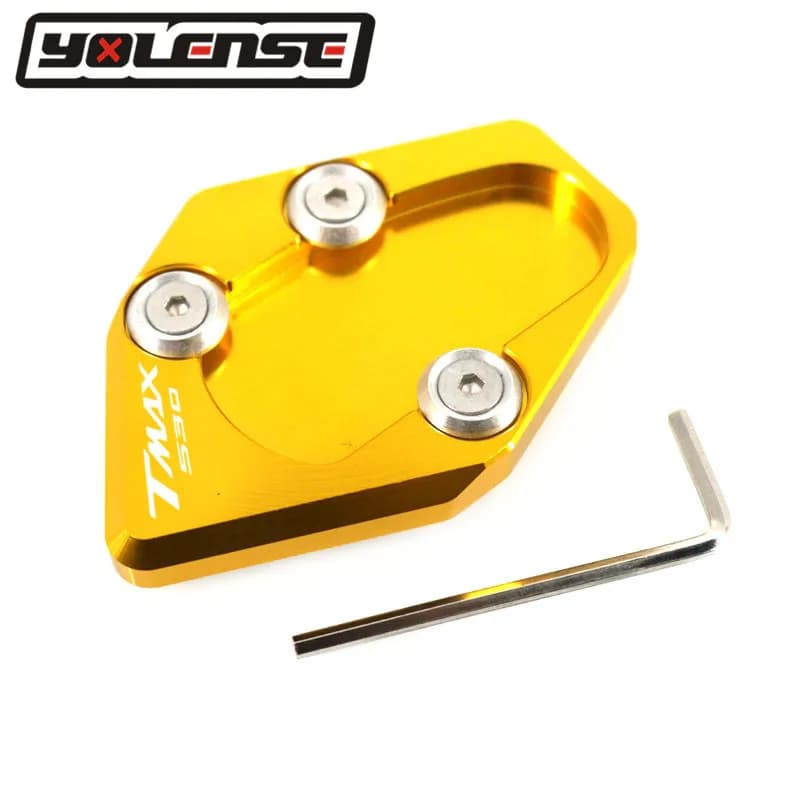 Per YAMAHA TMAX530 T-MAX530 TMAX 530 T-MAX 15-16 Moto Cavalletto Piede Cavalletto Laterale Estensione Pad Piastra di Supporto Ingrandire Stand