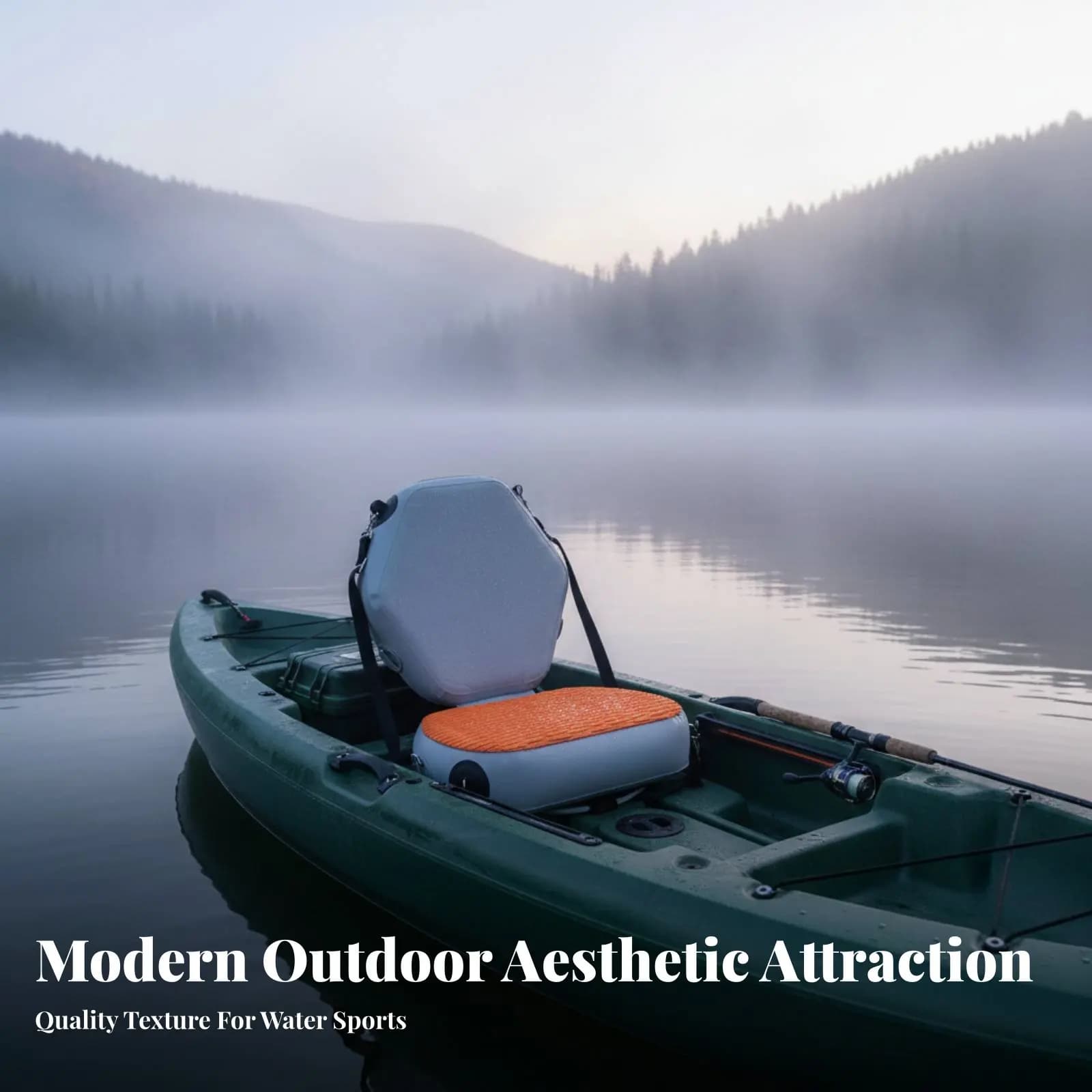 Inflatable Kayak Seat Wear-Resistant Inflatable Fishing Boat Seat Detachable Paddle Boat Rear Rest Waterproof Adjustable Straps