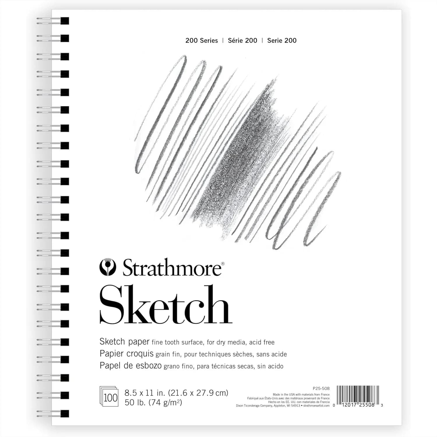 Sketch Pad 8.5x11 Inch 100 Sheets Side Wire Artist Sketchbook For Drawing Illustration Art Class Students