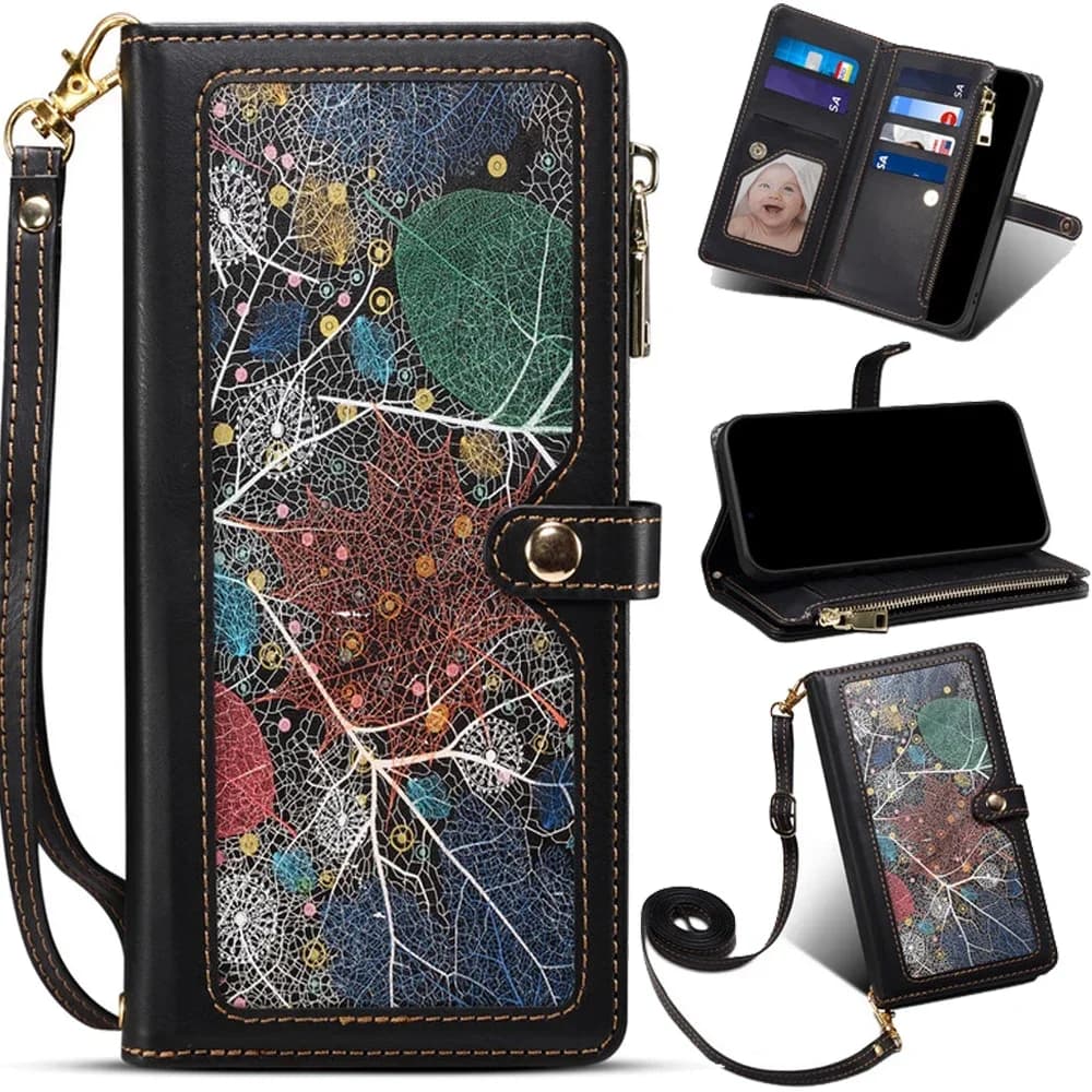 Per Xiaomi Poco X7 F7 Pro 5G 2025 Borsa a tracolla con cerniera Portafoglio in pelle RFID Custodia per Poco F7 Ultra Luxury Cover Mi Phone X7 X 7 Etui