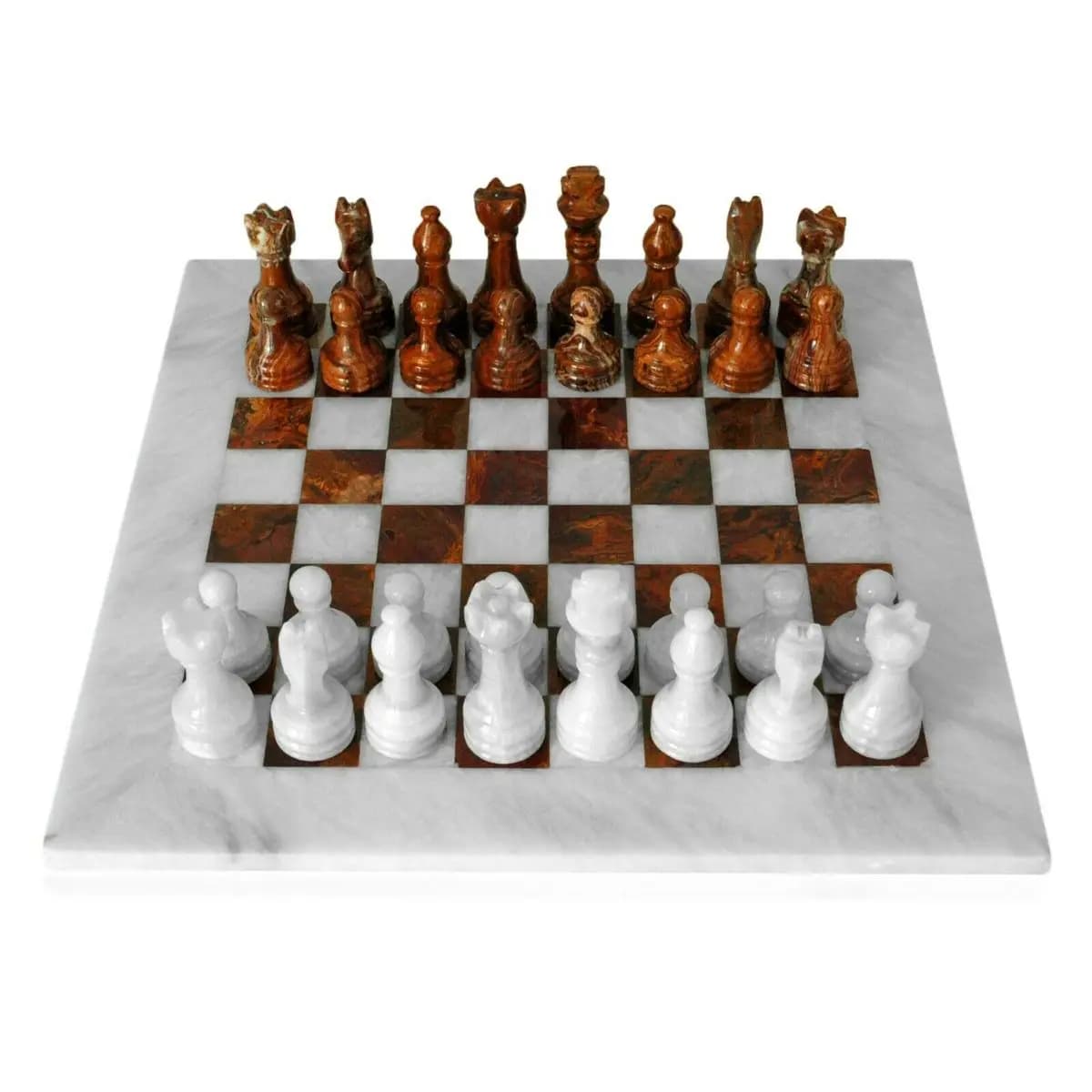 White Green Natural Wooden Chess Game Table Set With Eco-Friendly Handmade Chess Box And Onyx Jade Pieces