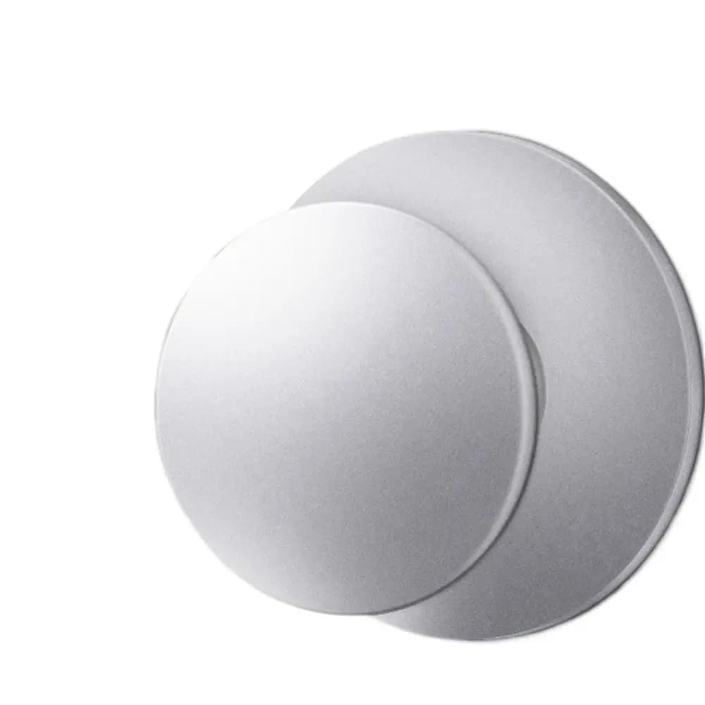 Manopola moderna per porta in acciaio inossidabile Manopola per cassetto bianca a foro singolo Armadietto hardware per mobili rotondo in argento