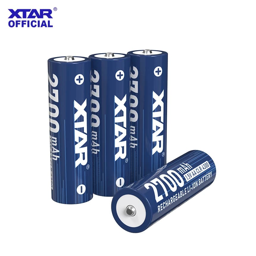 XTAR 1.5V AA 4300 CLR 2700mAh Batteria ricaricabile agli ioni di litio Uscita a tensione costante e scarica lineare Prestazioni fluide