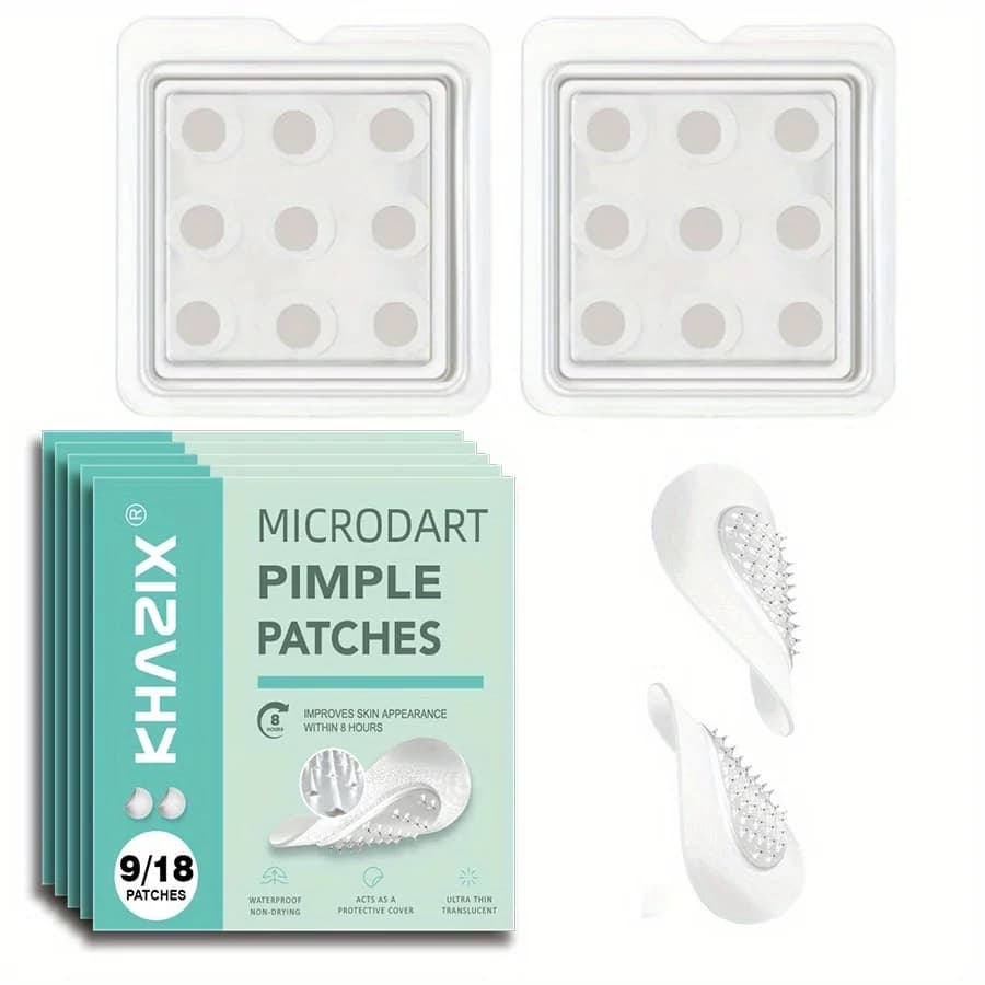 9 water-based acne patches, invisible and comfortable acne patches, with micro needles tips, suitable for early acne