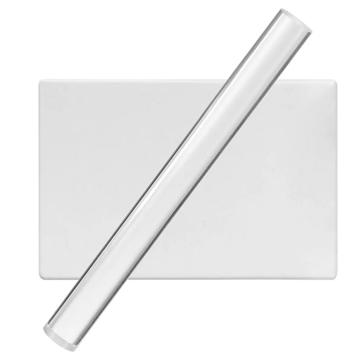 Set di 2 Utensili in Acrilico per Modellare l'Argilla con Tavola Antipolvere per Regolare lo Spessore, Kit Essenziale per Modellismo