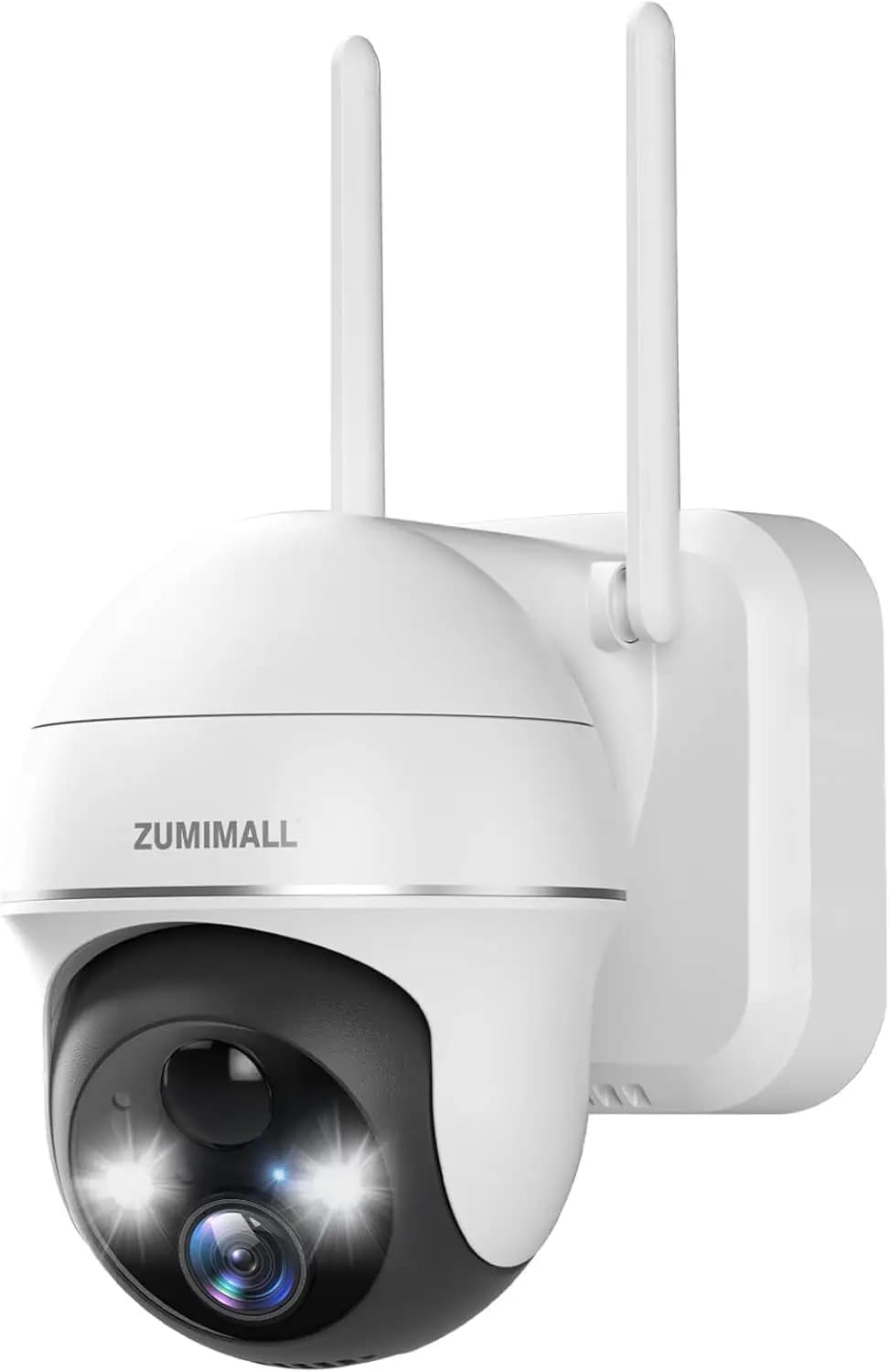 Telecamera di Sicurezza Wireless per Esterni con Visione a 360 Gradi ° Telecamera 2K a Batteria, Visione Notturna a Colori, Rilevamento AI, Compatibile con Alexa
