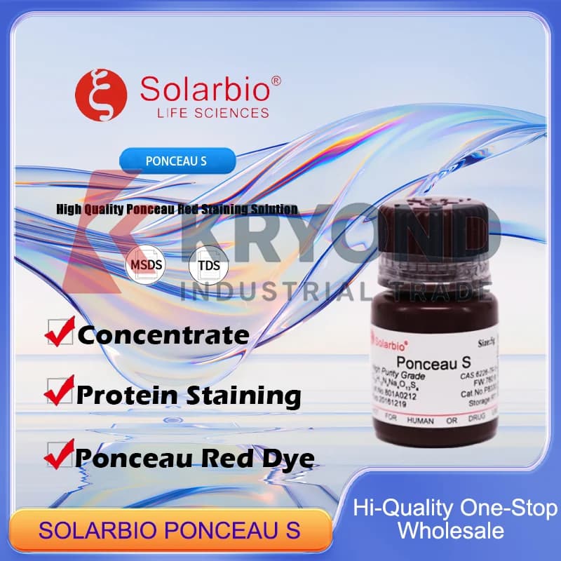 SOLARBIO PONCEAU S Ponceau Red Powder for Coloring and Displaying Proteins in Original Product Laboratory Applications