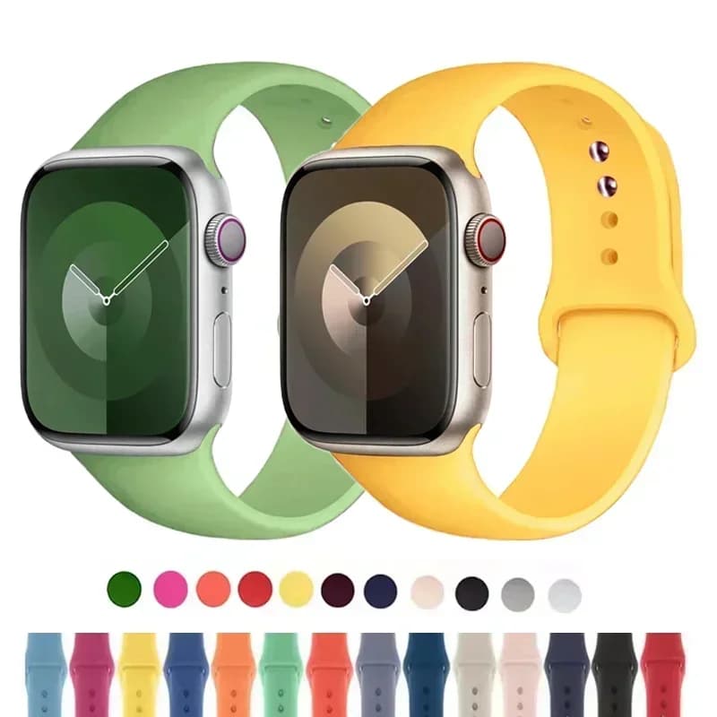 Cinturino in Silicone per cinturino Apple Watch 44mm 45mm 40mm 41mm 45mm cinturino sportivo iwatch series 9 7 6 5 4 3 SE 8 Ultra 2 49mm