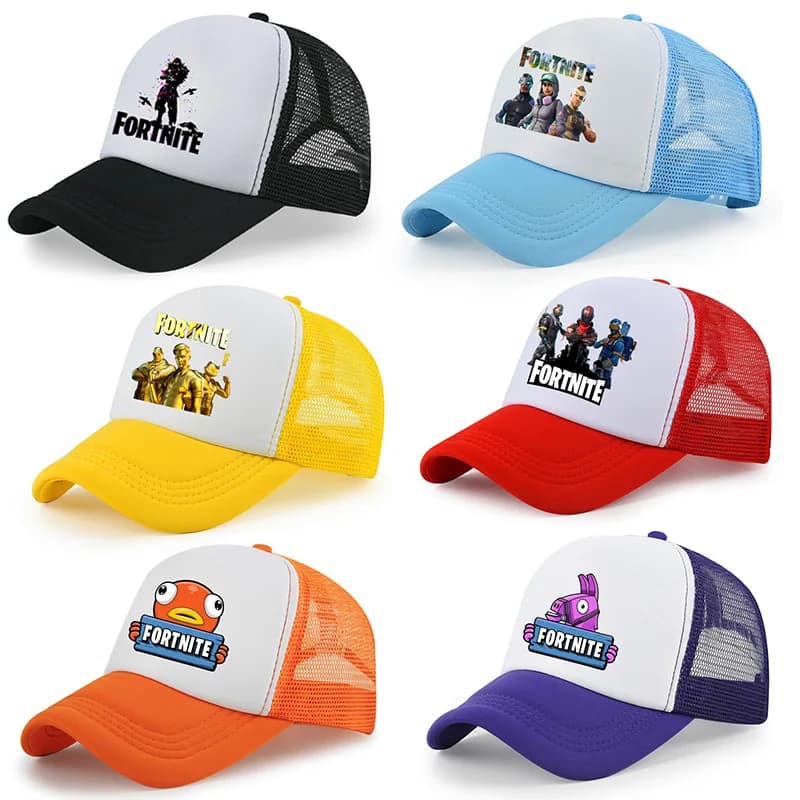 Unisex Baseball Hat Fortnite Series, Adjustable, Summer, for Teenagers, Sun Hat, Trendy Game, for Men and Women, Open Sports, Gift
