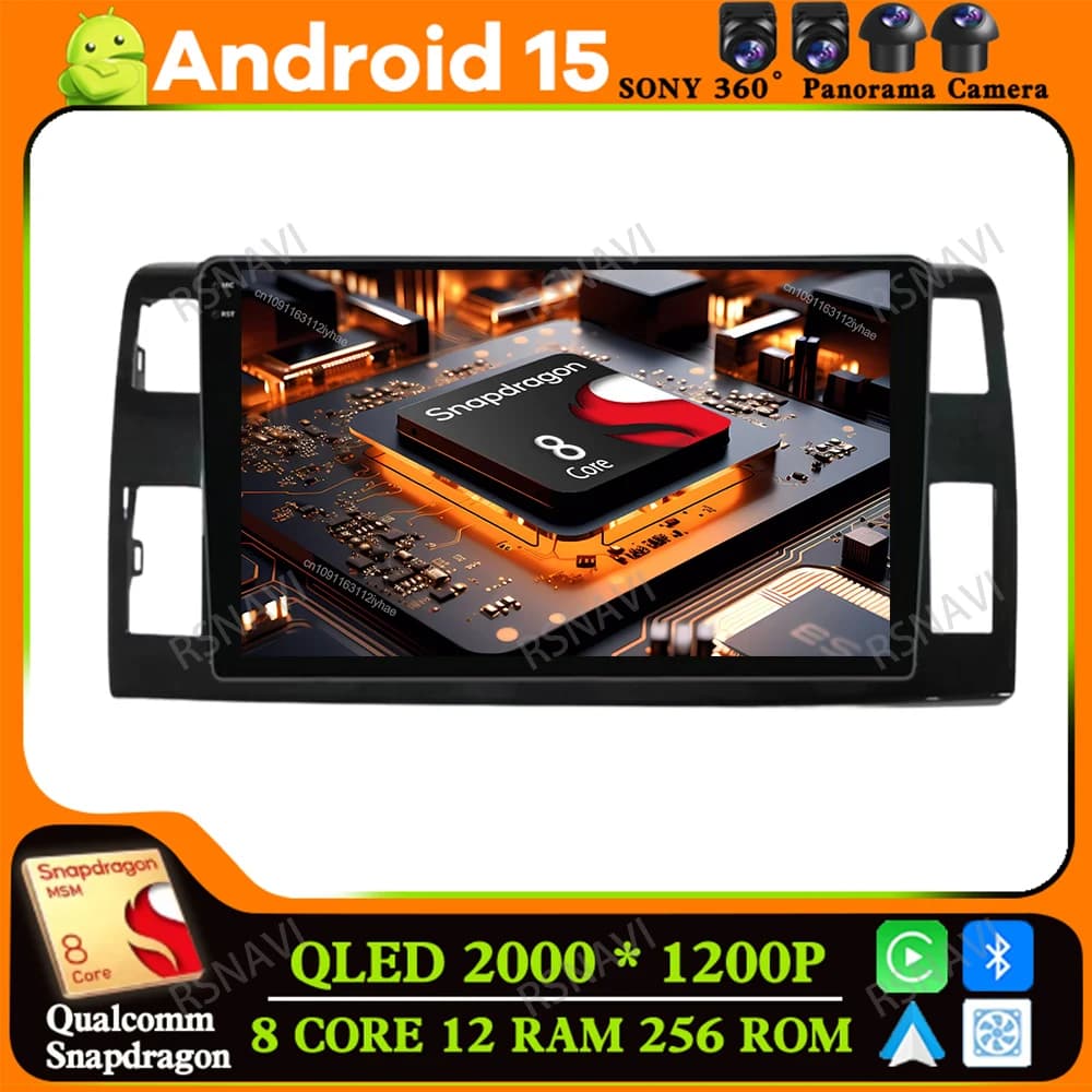 Autoradio Android 15 Per Toyota Previa 3 III XR50 Estima 2006-2019 LHD Condizionatore d'aria Passat B7 Sistemi Dash Cam 5G WIFI Golf 6