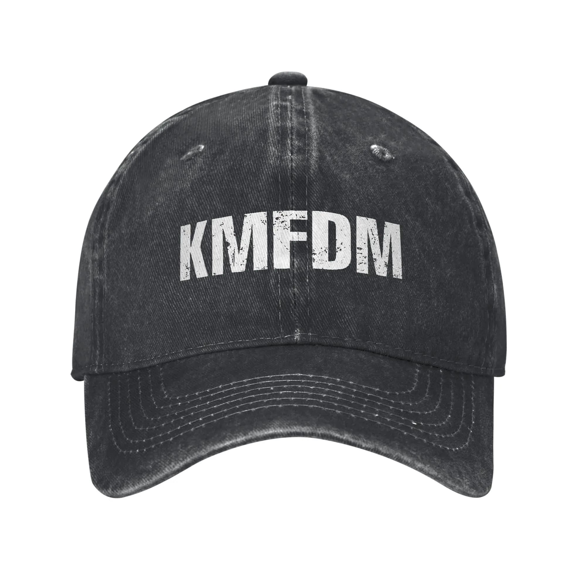 KMFDM Band Print Cap Men Women Cotton Trucker Hat Daily Wear Baseball Cap Adjustable