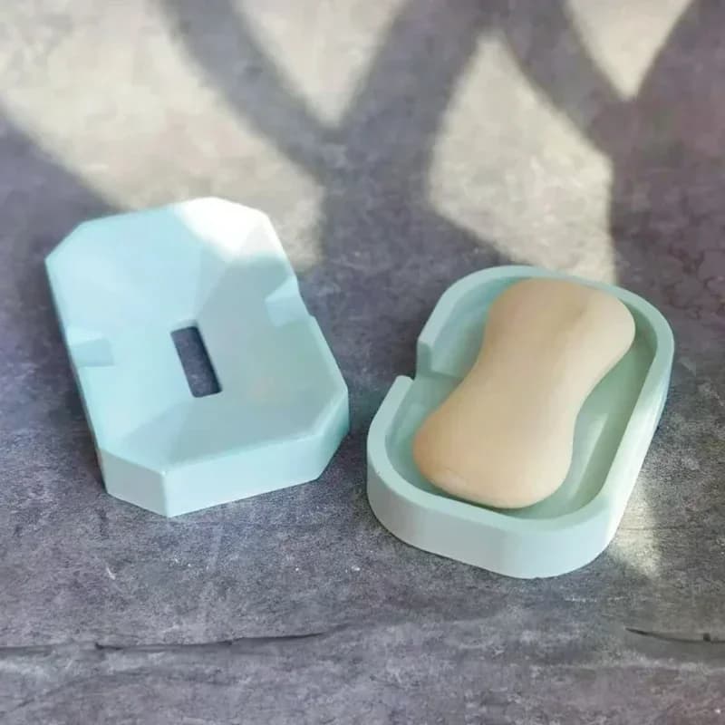 Stampo in silicone per vassoio porta sapone in cemento, piatto quadrato, stampo in resina epossidica, scatola porta sapone in gesso - Ultimi modelli 2026