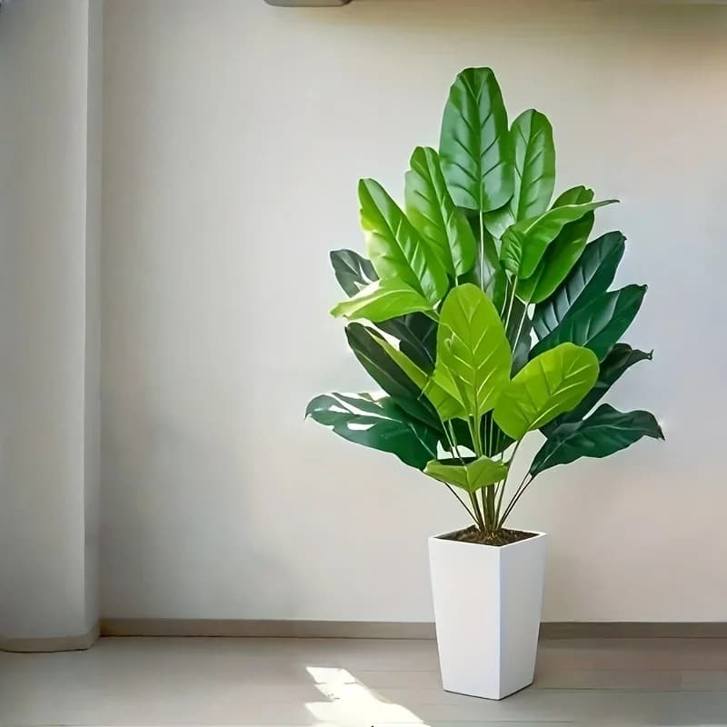 110 CM 24 Foglie Palma Tropicale Artificiale Pianta di Banana Finta Foglie Pianta di Plastica Real Touch per la Decorazione del Giardino Domestico