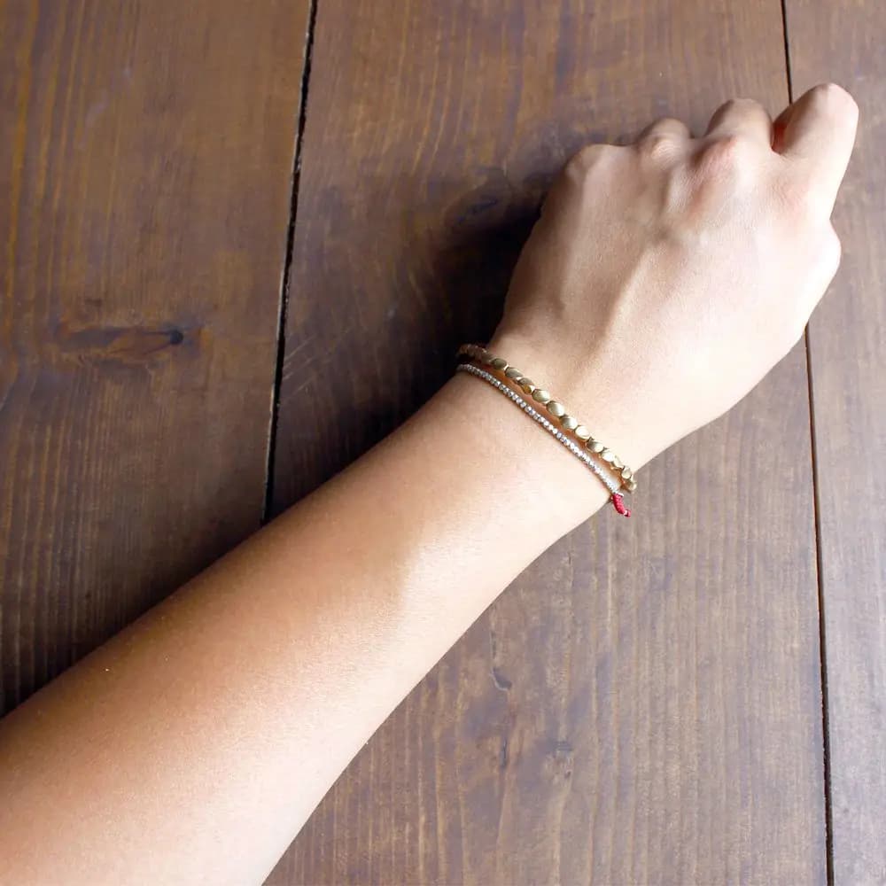 Friendship Women Cotton Thread Buddhist Adjustable Wrist Jewelry Bangles Braided Bracelet Copper Beads
