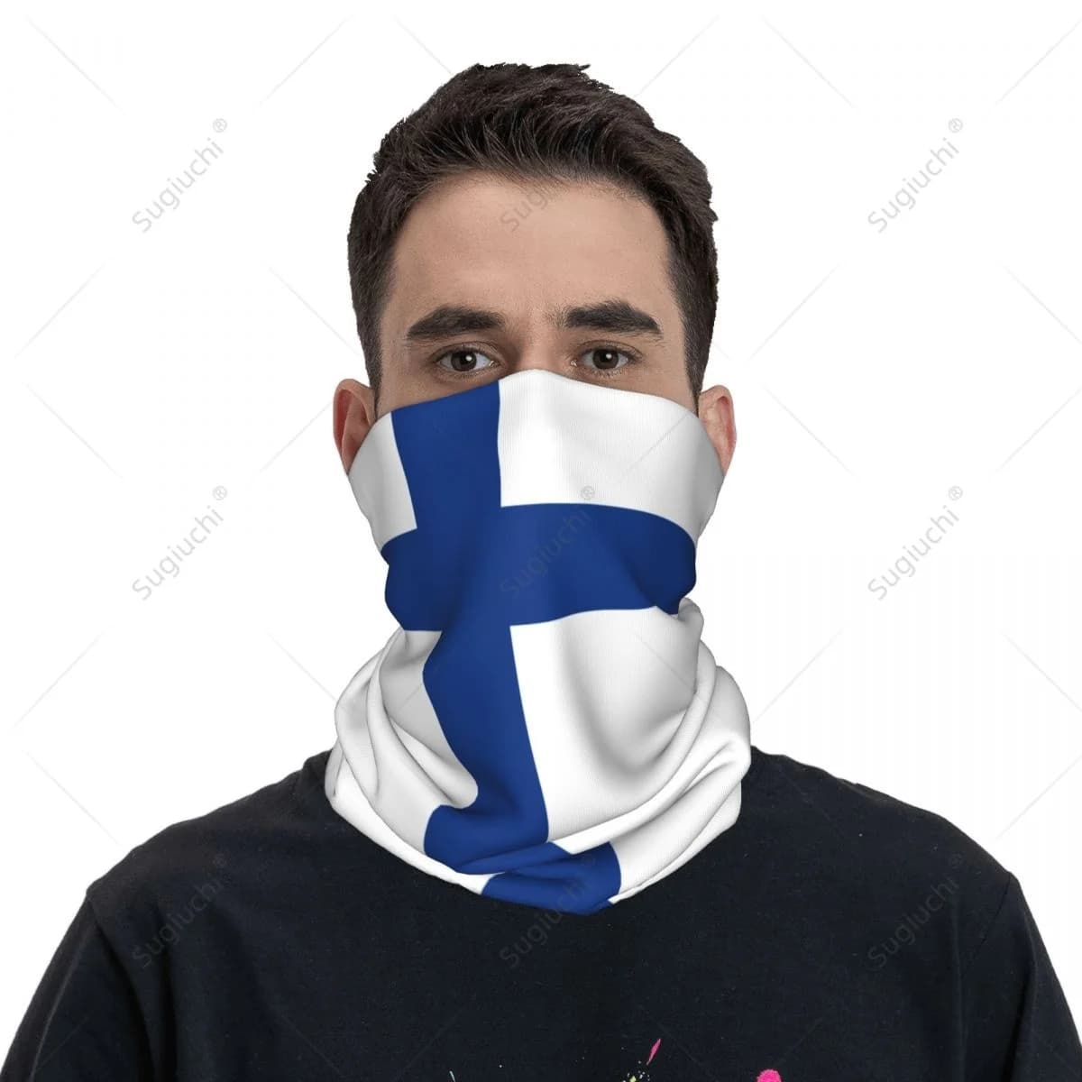 Unisex Bandiera della Finlandia Finns Fazzoletto da collo Sciarpa Collo Maschera Sciarpe Scaldacollo Bandana senza cuciture Copricapo Ciclismo Escursionismo