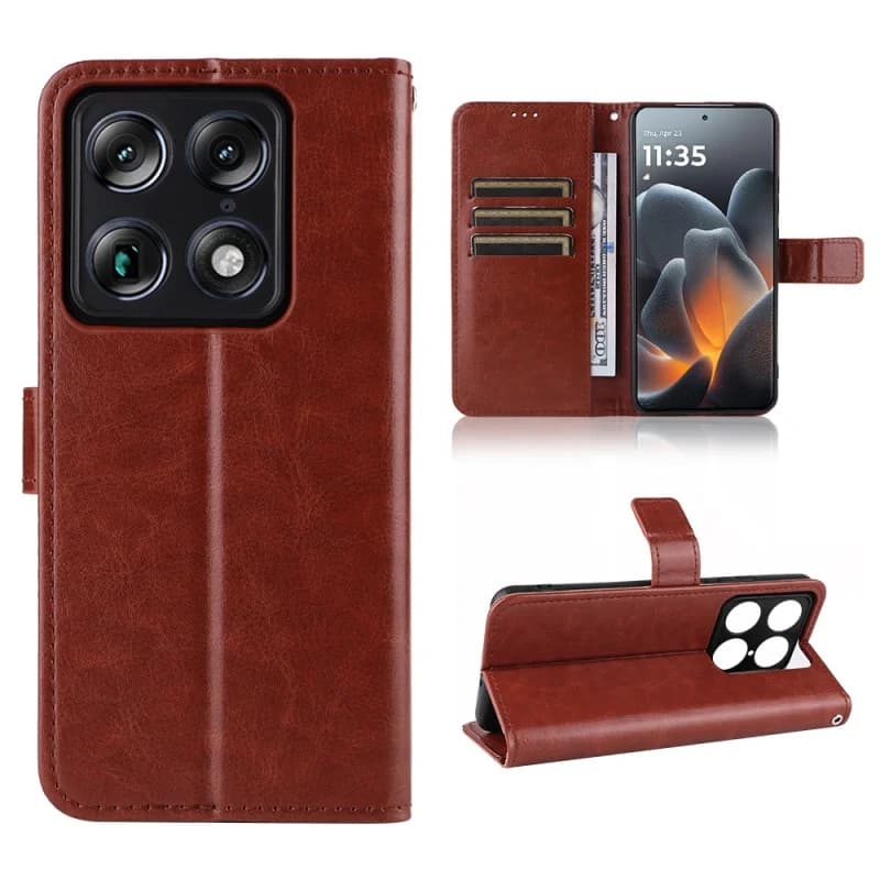 Custodia a libro per Motorola Moto Signature 5G, custodia a portafoglio magnetica in pelle di lusso per Motorola Moto X70 Air Pro