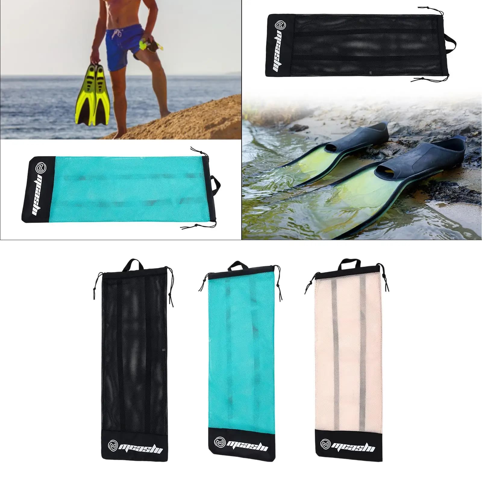 Snorkeling fin bag for long fins Long dive backpack for travel with underwater fishing