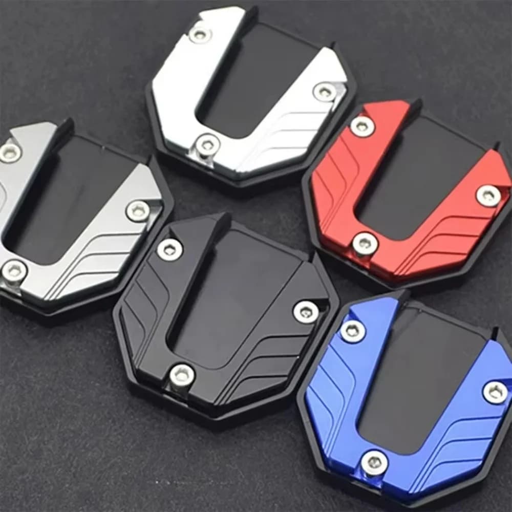 Motorcycle Side Stand Extension Foot Pad Support Plate Aluminum Alloy Motorcycle Bike Kickstand Extender Motorbike Accessories