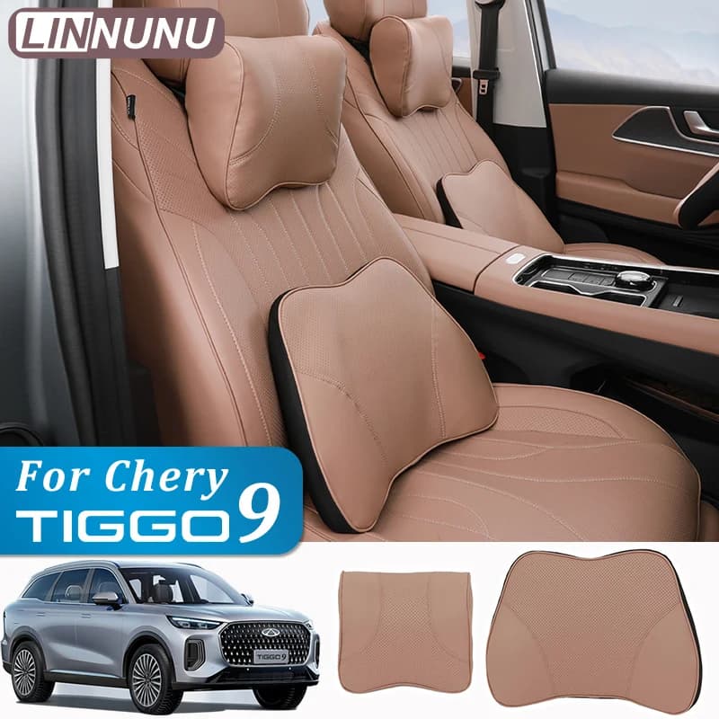 LINNUNU Per Chery Tiggo 9 2025: Cuscino Poggiatesta e Supporto Lombare in Memory Foam per Auto, Accessori Interni