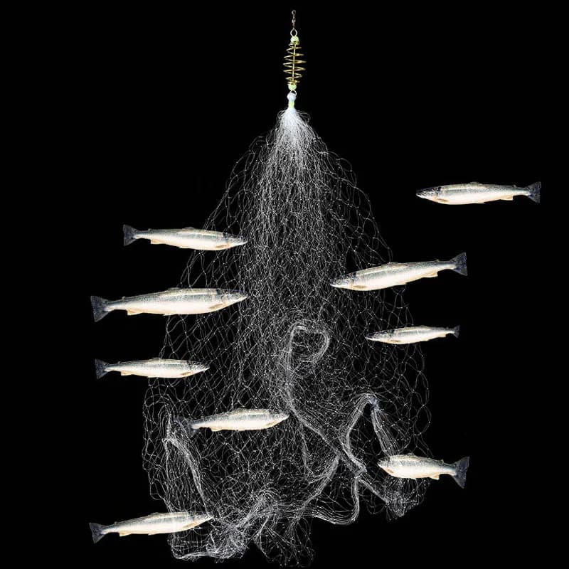 Rete da Pesca in Acciaio ad Alto Tenore di Carbonio, Rete Automatica per Catturare Aragoste, Rete a Filo per Vari Ambienti Acquatici, Attrezzatura da Pesca