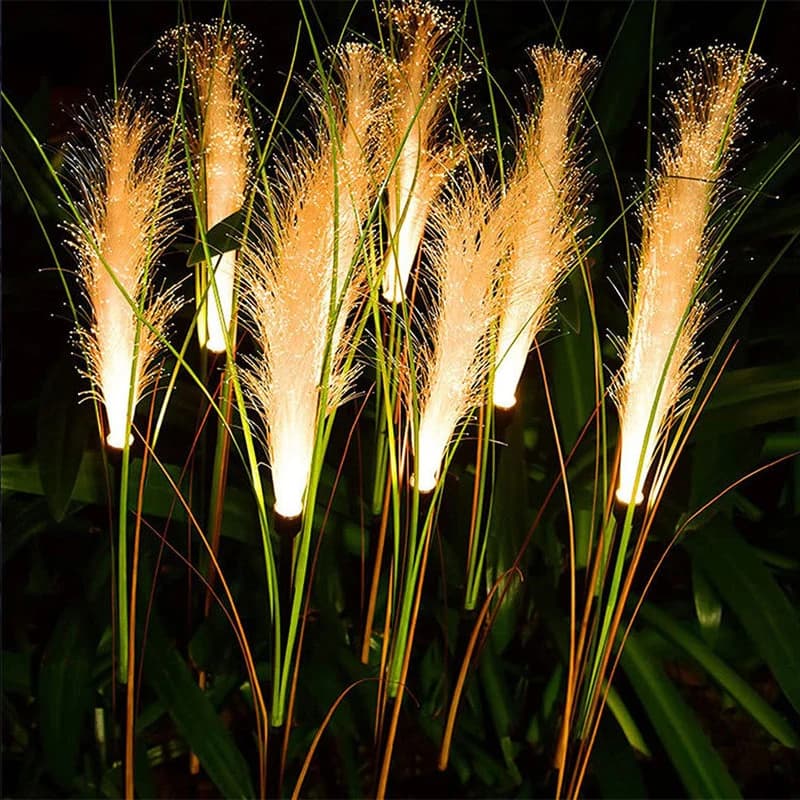 Luci da giardino solari a LED Luminous Reed Decorative per esterni ad energia solare Fiore Palo Luce Luci natalizie per giardino prato