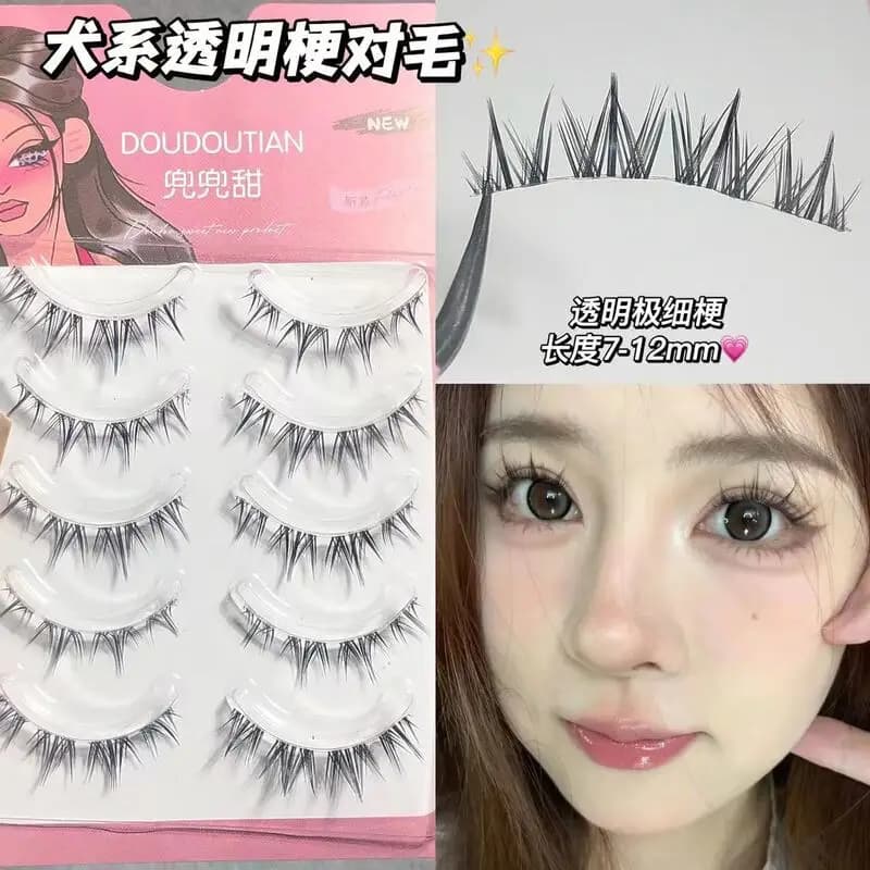 Sweet dog eyelashes Doudou, fake eyelashes for dog eyes, trilogy for lazy people, natural and daily, monopezzo style, autog Complete graft