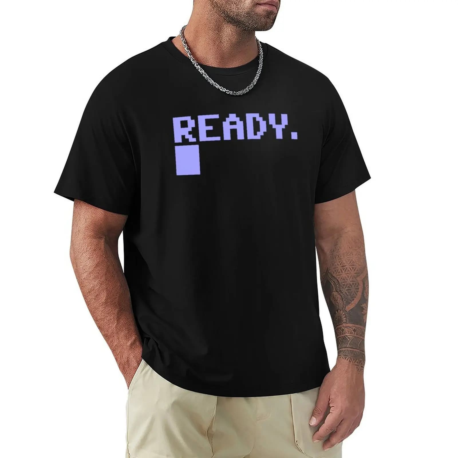 Commodore C64 Ready T-Shirt Thanksgiving Casual Tee