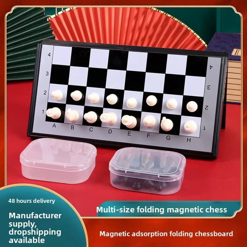 Set di scacchi magnetici Grande gioco da tavolo portatile pieghevole per bambini Studenti Giocattolo educativo