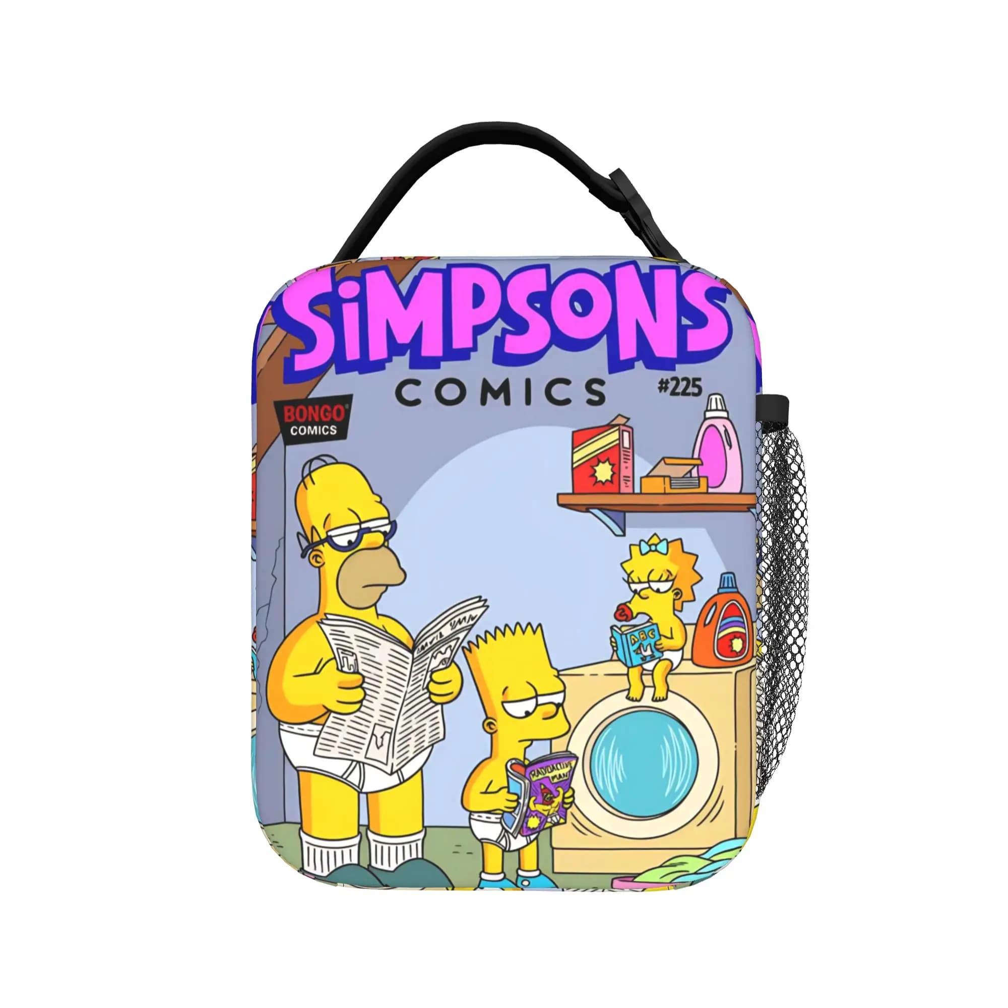 Anime S-Simpsonss Cartoon Insulated Lunch Bags for Men Women Food Container Bags Reusable Thermal Cooler Lunch Boxes For Picnic