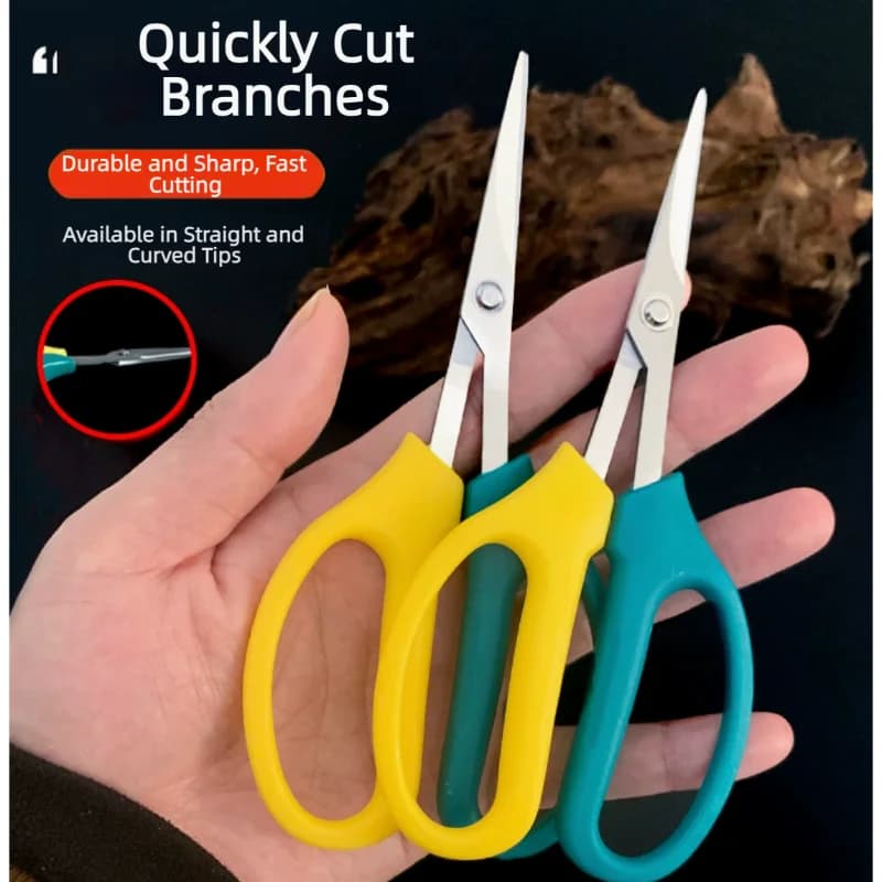 Forbici da Giardino Multifunzionali Alice, Robuste Cesoie per Potatura di Frutta e Viti con Impugnature Morbide e Lame Curve