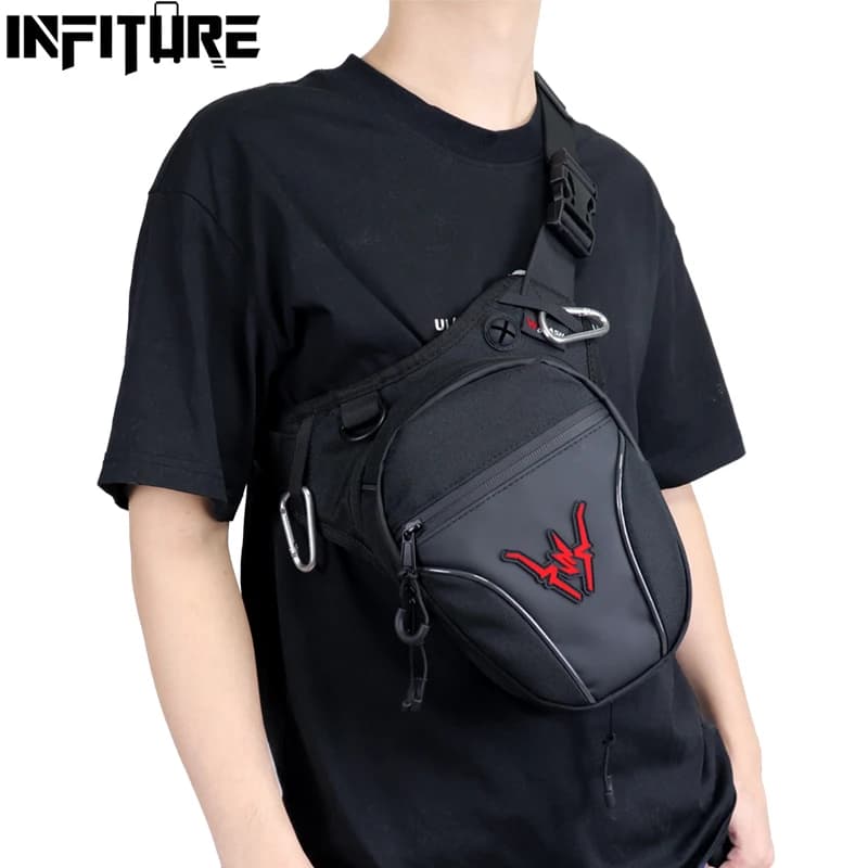 Nuova Borsa da Gamba Impermeabile per Moto, Marsupio Riflettente da Coscia, Borsa da Vita Casual per Esterni