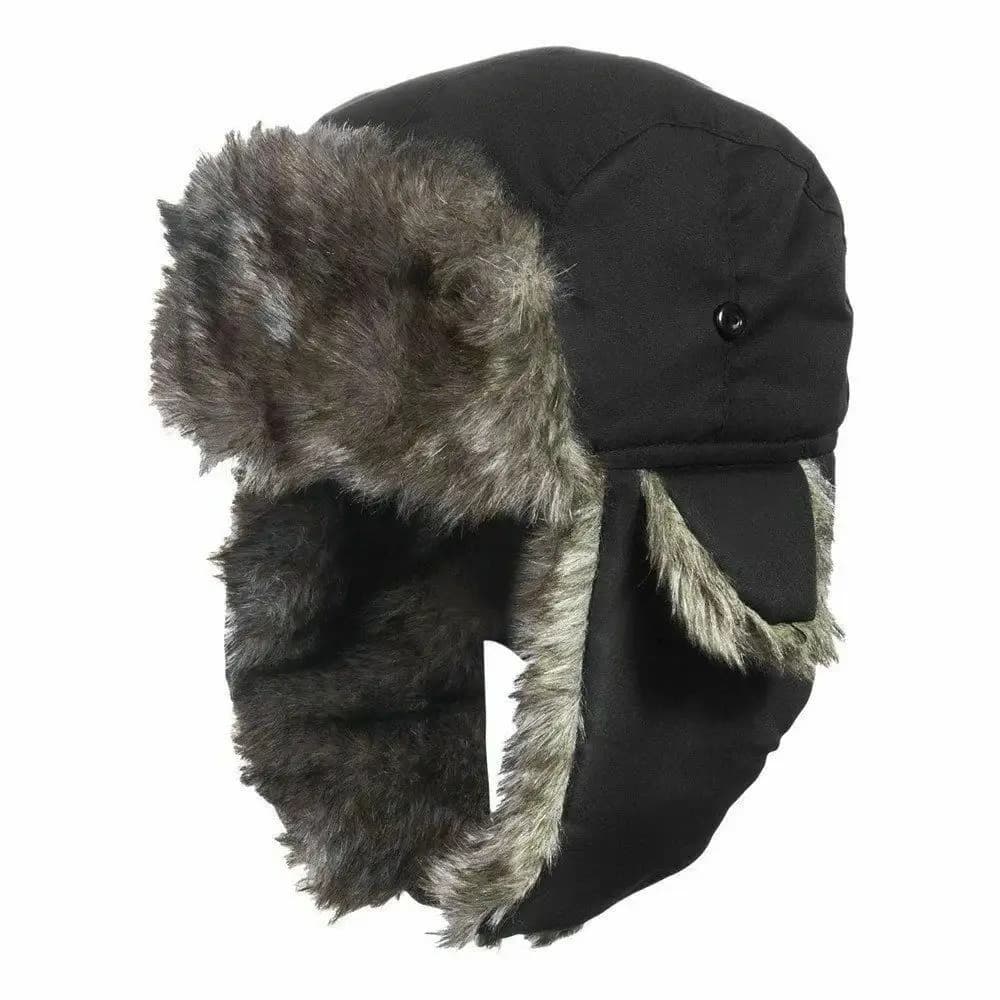 Russian Winter Hat Colbacco Military Style Pilot Hat for Men with Earrings Fur Patrol Hat for the Cold Season