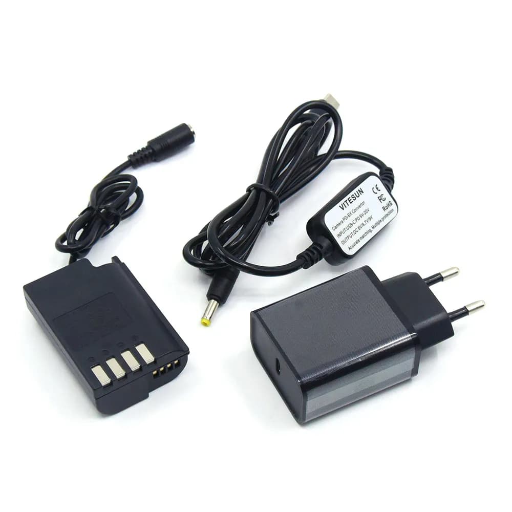 Caricabatterie PD cavo di alimentazione USB tipo C + accoppiatore DC DCC17 DMW-BLK22 batteria fittizia per fotocamera Panasonic DMC-G9 GH3K GH4 GH5 S5 DC-S5K
