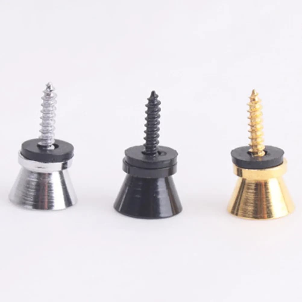 2 Pezzi Fermacorda in Metallo Resistente per Chitarra, Perni Anti-Sgancio Facili da Usare per Strumenti Acustici, Elettrici, Basso e Ukulele