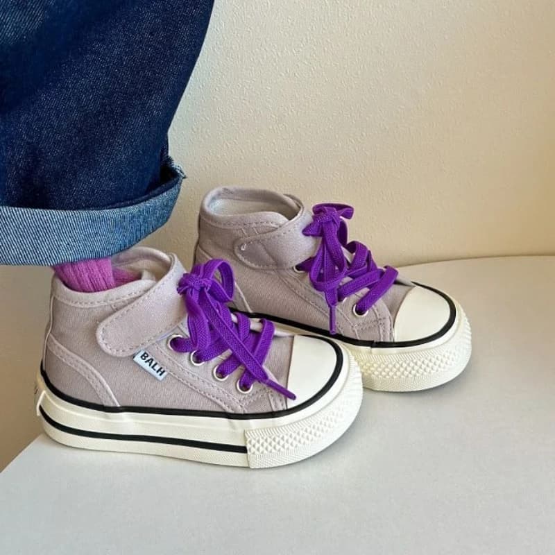 Scarpe di tela alte primavera estate per ragazze Scarpe da ginnastica casual con suola morbida per bambini Calzature per bambini antiscivolo traspiranti