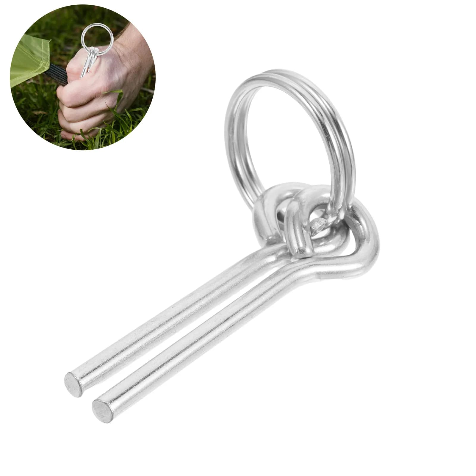 4Pcs Tent Pegs Heavy Duty Iron Hook Stakes Camping Outdoor Tent Accessories Metal Ground Pegs for Hard Ground Tarpaulin
