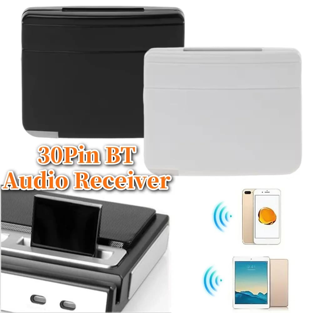 Ricevitore Audio Wireless a 30 Pin, Adattatore Musicale per iPod e iPhone, Dock Station a 30 Pin, Altoparlante BT