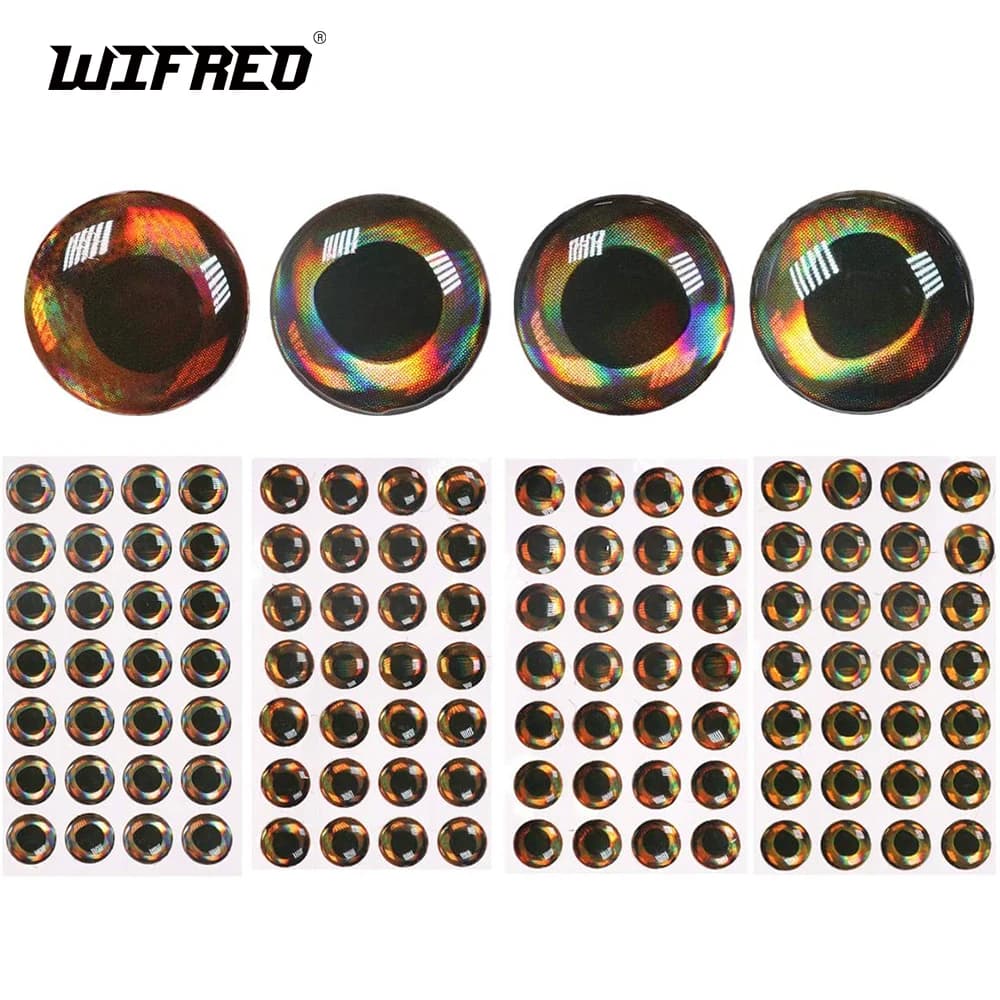 Wifreo 400 pz/pacco 3D Pesce Esca Occhi Fly Tying Epossidica Occhi di Pesce Per Streamer Fly Tying Materiali