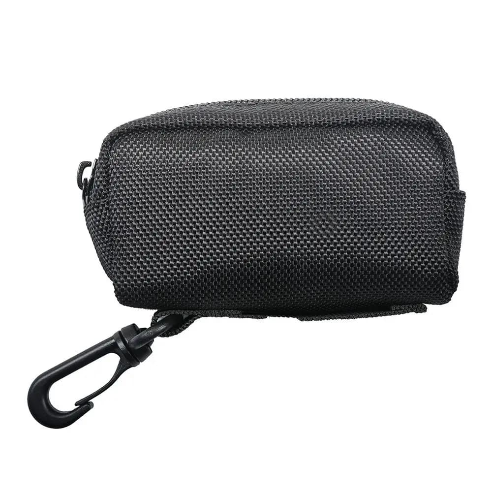 Porta Tee da Golf, Sacchetto Porta Palline da Golf in Tessuto Oxford, Tasca Portaoggetti, Piccola Borsa da Golf da Cintura con Clip, Porta Palline da Golf Nero