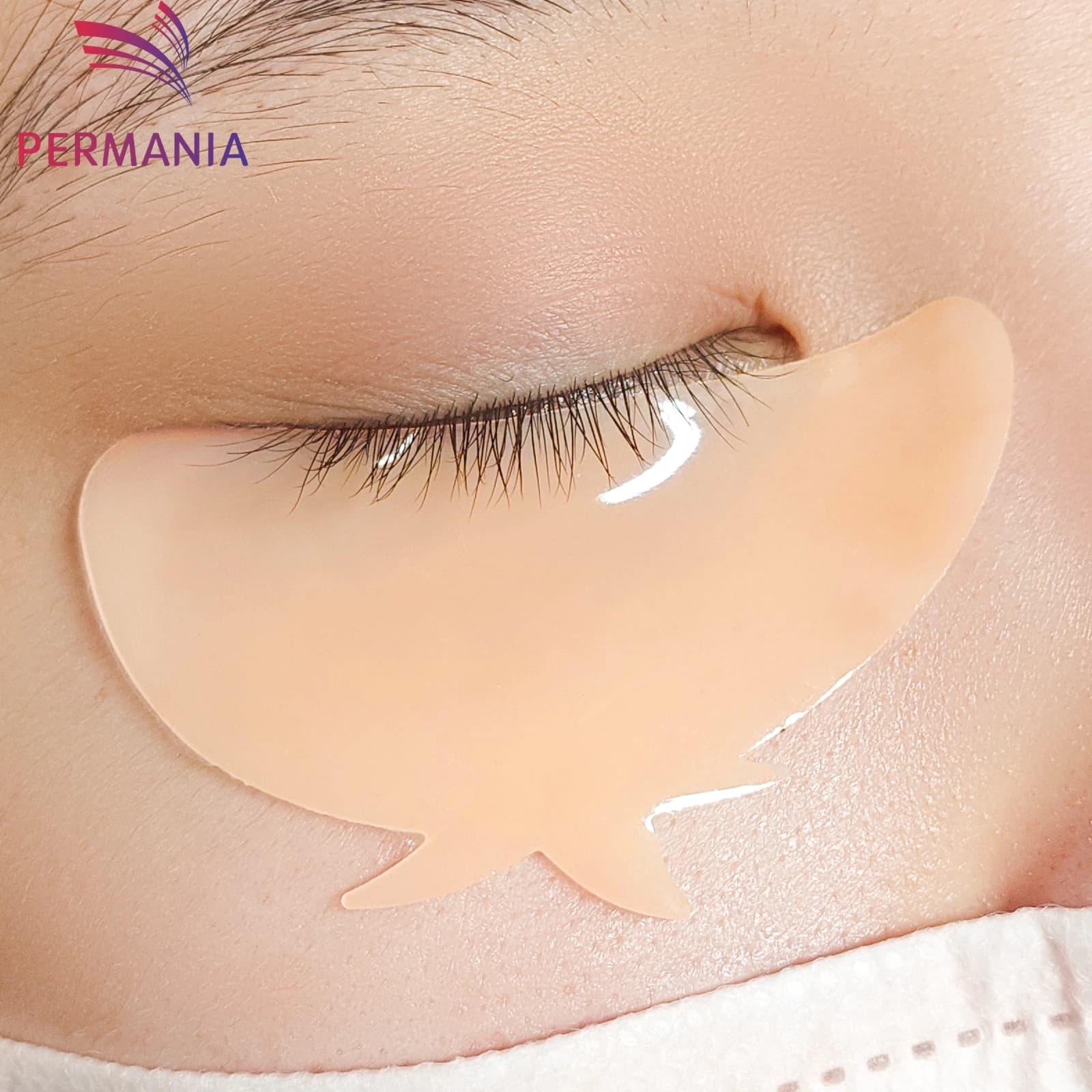 Permania 1 Paio di Scudi Piatti per Lash Lift, Cuscinetti in Silicone Coreano Ultra-Sottili per il Solo Passo N.1 della Permanente e Patch per Occhi per Lash Artist