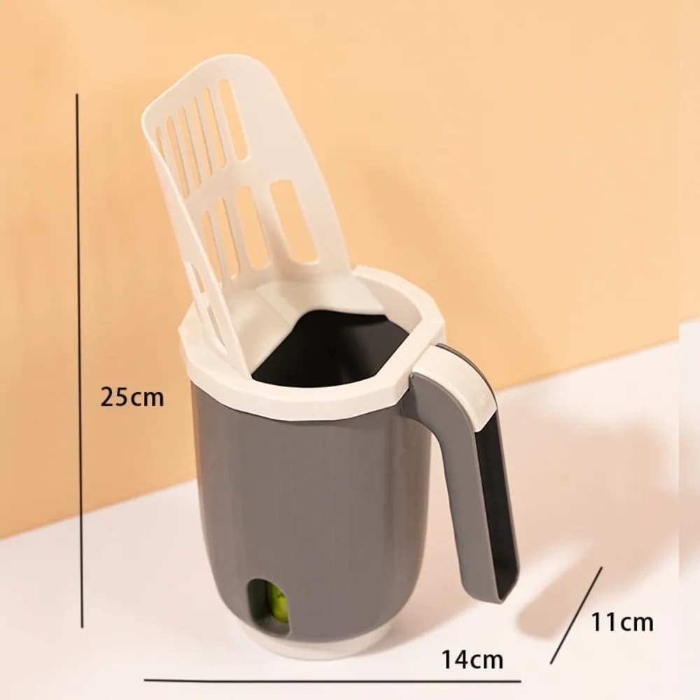 New Plastic Cat Litter Scoop with Bag Storage Slotted Scoop Pet Waste Collector Litter Scoop Bin Covered Waste Storage