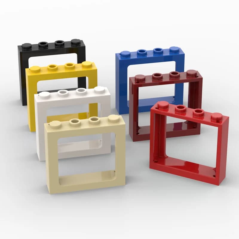 Treno finestra 1x4x3 contenitore telaio Building Block MOC parti giocattoli per bambini creativo educativo compatibile 6556 10 pz/lotto