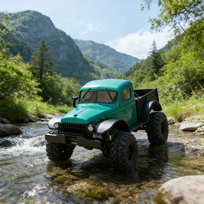 FMS 1:24 POWER WAGON Semi-Card Auto Radiocomandata Brushless 4WD per Arrampicata Fuoristrada Modello RC RTR