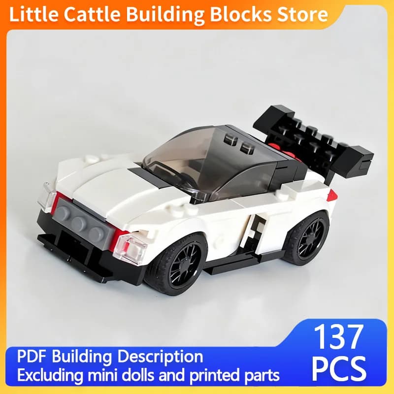 Speed Racing Car Model MOC Building Bricks Two-Door Coupe Modular Technology Children Holiday Gifts Assemble Toys Suit