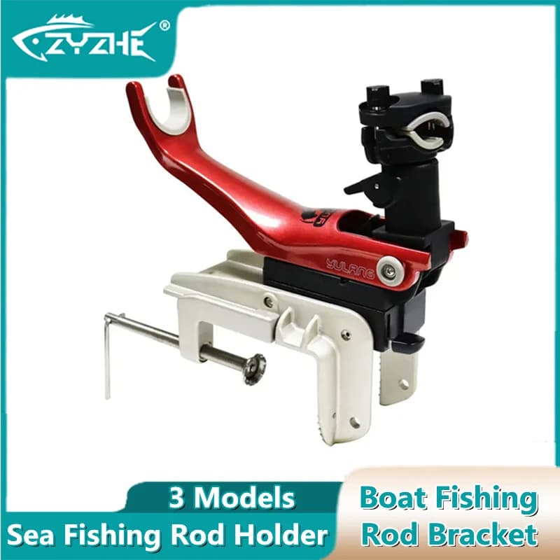 Fishing rod bracket for boat Multi-angle adjustment Metal base Sea fishing rod support Ocean fishing equipment cane support tool