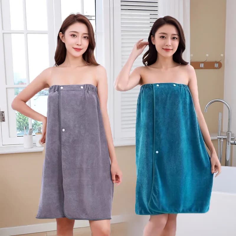 Women's Pack Spa Bath Towel Wrap Wrap for the body Bathrobes with adjustable closure with pockets Swimwear for the chest