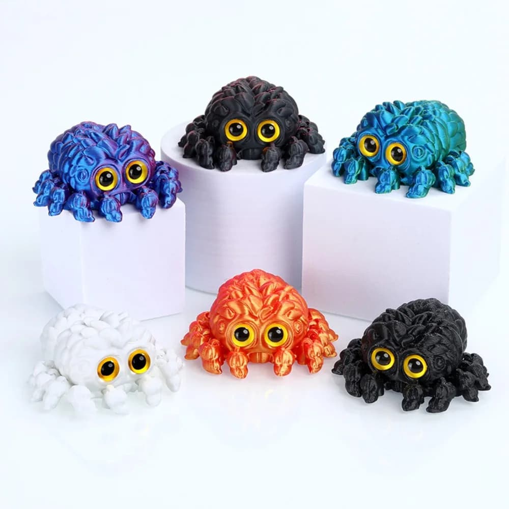 Halloween 3D Stampato Ragno Figure Giocattolo Animale Multi-Giunto Mobile Simulazione Occhi Agitarsi Giocattoli Accessori Per La Casa Decor Regali Per Bambini
